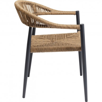 Tuinmeubilair Possibilita tafel 220cm en 6 stoelen nature Kare Design
