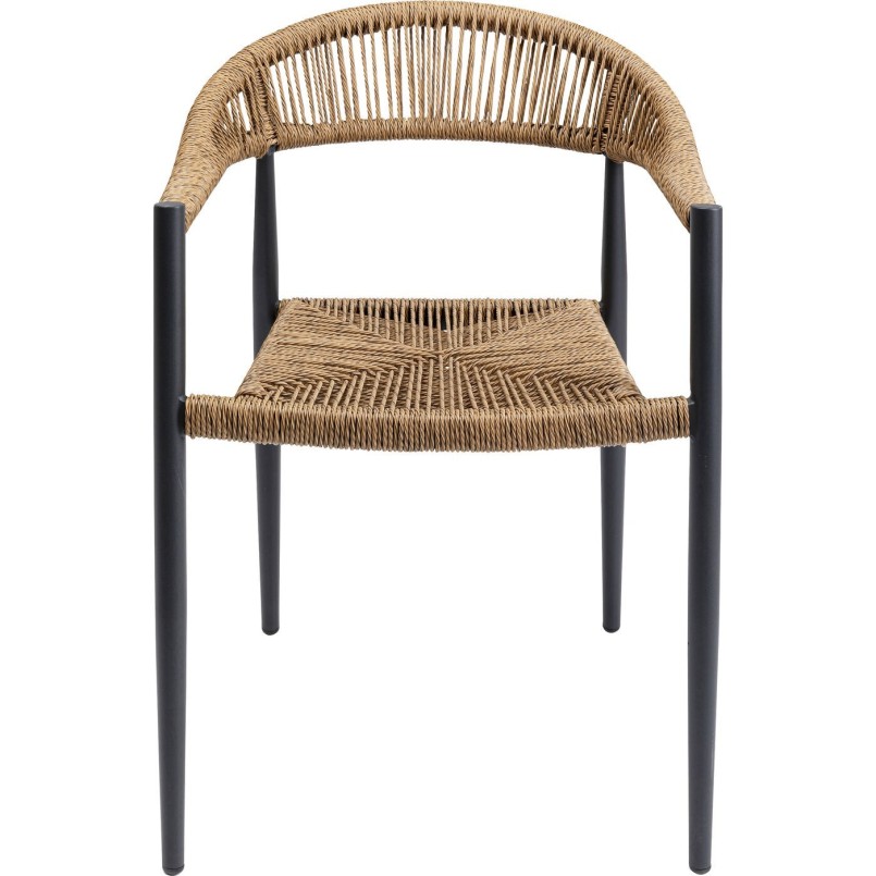 Tuinmeubilair Grande Possibilita tafel 220cm en 6 stoelen nature Kare Design