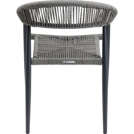 Tuinmeubilair Possibilita tafel 180cm en 4 stoelen grijs Kare Design