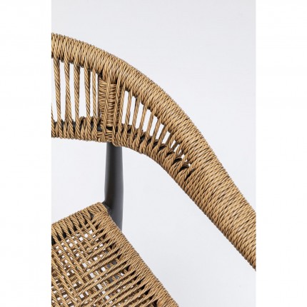 Tuinmeubilair Possibilita tafel 120cm en 4 stoelen nature Kare Design