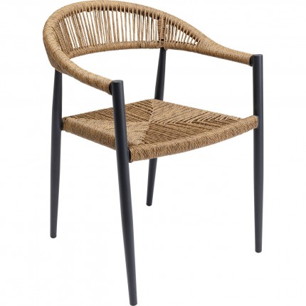 Tuinmeubilair Possibilita tafel 120cm en 4 stoelen nature Kare Design