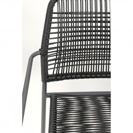 Tuinmeubilair Madagascar tafel en 4 stoelen zwart Kare Design