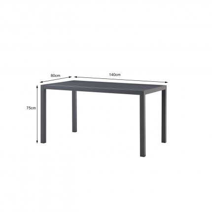 Tuinmeubilair Madagascar tafel en 4 stoelen zwart Kare Design