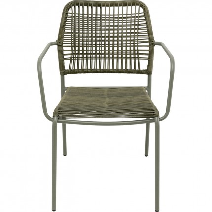 Outdoor set Madagascar table and 4 chairs green Kare Design