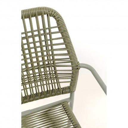 Outdoor set Madagascar table and 4 chairs green Kare Design