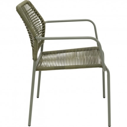 Outdoor set Madagascar table and 4 chairs green Kare Design