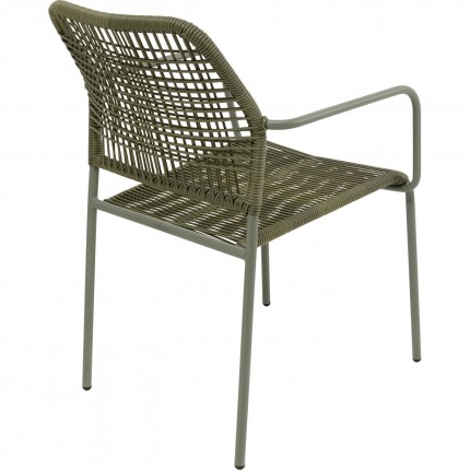 Outdoor set Madagascar table and 4 chairs green Kare Design