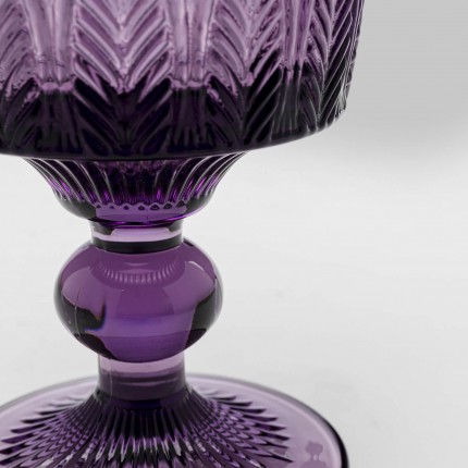 Wine glass Fogli purple (6/set) Kare Design