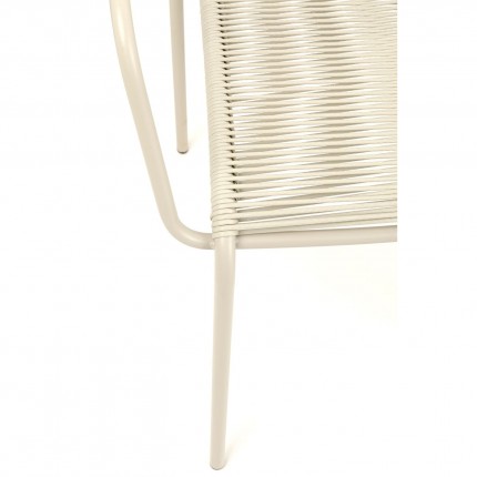 Tuinmeubilair Madagascar tafel en 4 stoelen grijs Kare Design