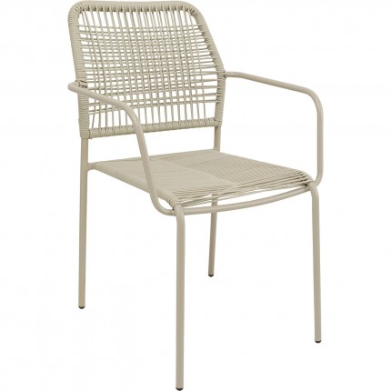 Tuinmeubilair Madagascar tafel en 4 stoelen grijs Kare Design