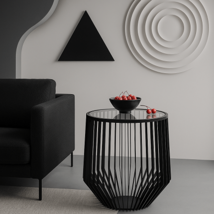 Side Table Corinne Ø40cm black Kare Design