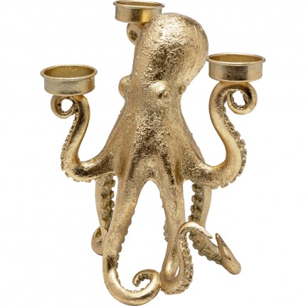 Kandelaar octopus 23cm goud Kare Design