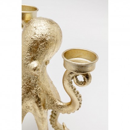 Kandelaar octopus 23cm goud Kare Design