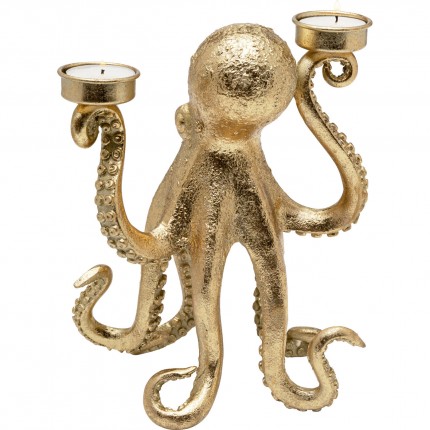 Kandelaar octopus 23cm goud Kare Design
