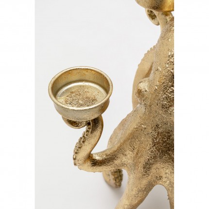 Kandelaar octopus 23cm goud Kare Design
