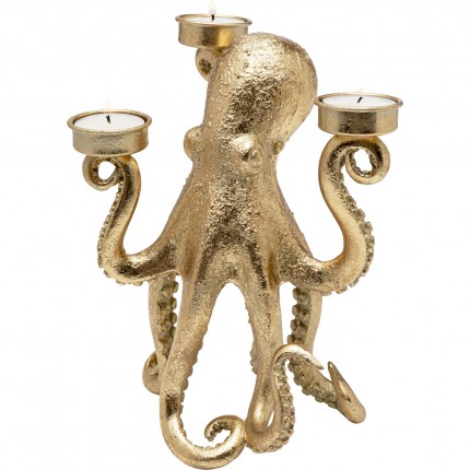 Kandelaar goud octopus 23cm Kare Design