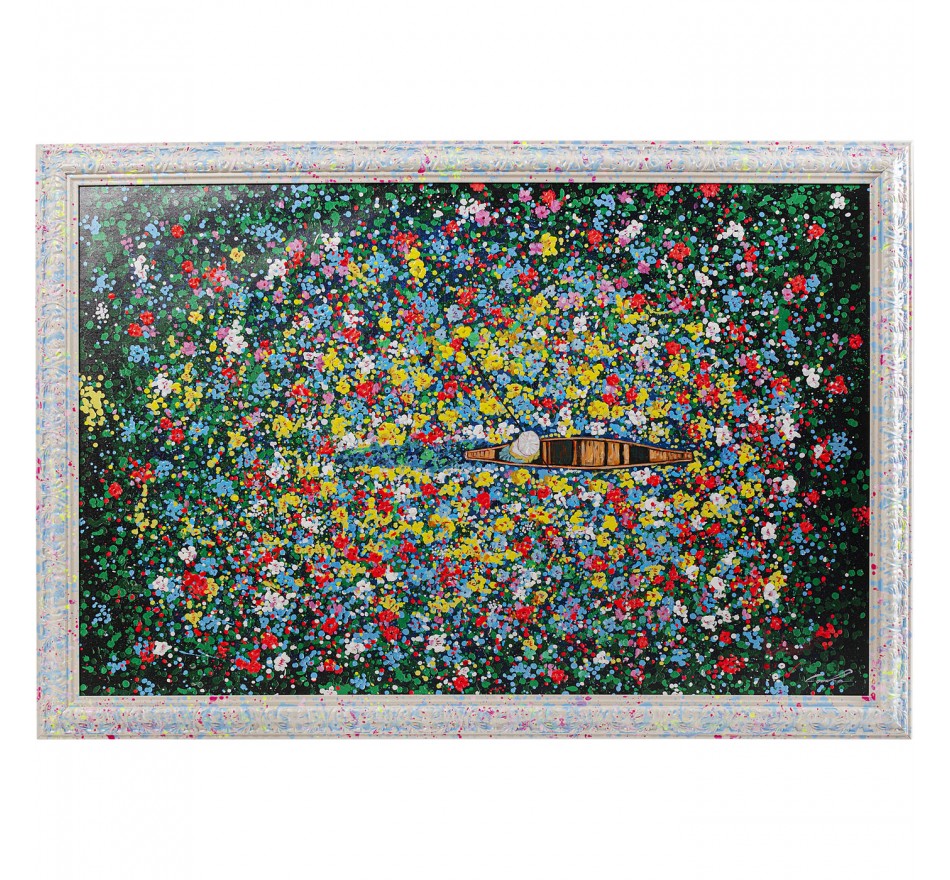 Schilderij drijvende bloemenmarkt 150x100cm Kare Design Schilderij drijvende bloemenmarkt 150x100cm Kare Design