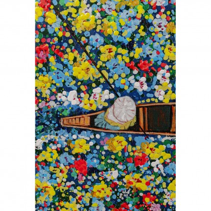 Schilderij drijvende bloemenmarkt 150x100cm Kare Design