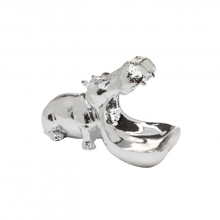 Woonaccessoires hongerig nijlpaard zilver Kare Design