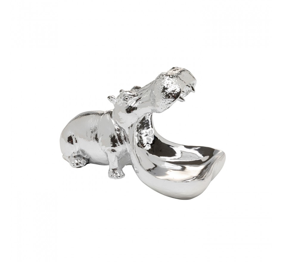 Woonaccessoires hongerig nijlpaard zilver Kare Design Woonaccessoires hongerig nijlpaard zilver Kare Design