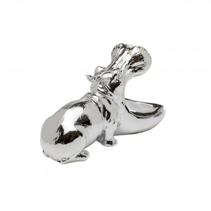 Woonaccessoires hongerig nijlpaard zilver Kare Design
