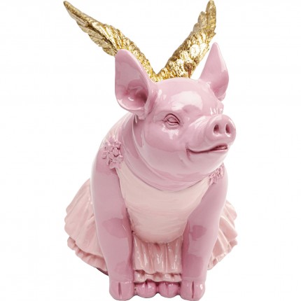 Money Box winged pig 15cm pink Kare Design