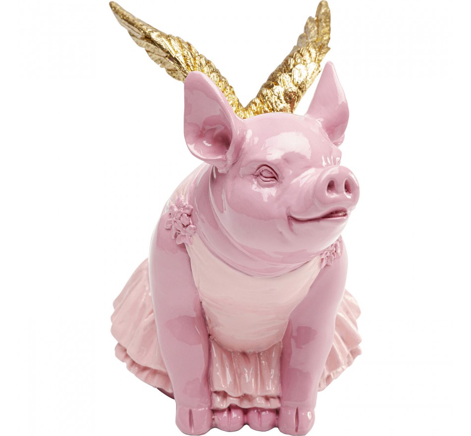 Spaarpot gevleugeld varken 15cm roze Kare Design Spaarpot gevleugeld varken 15cm roze Kare Design