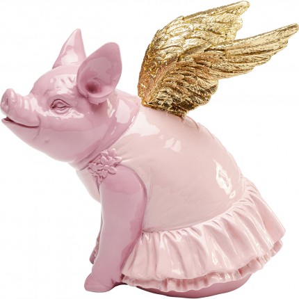 Money Box winged pig 15cm pink Kare Design