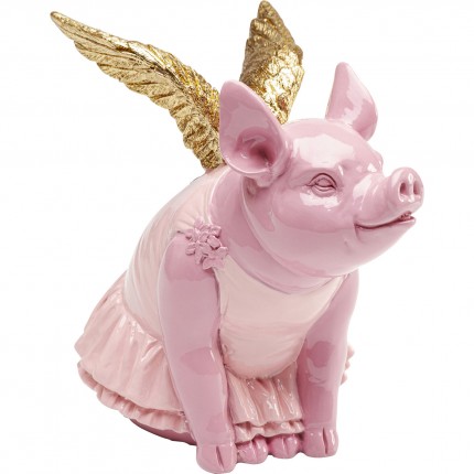 Money Box winged pig 15cm pink Kare Design