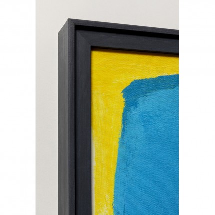 Framed Picture Abstract High Gloss 120x160cm blue Kare Design