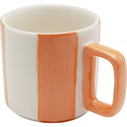 Kopjes Cocina oranje en wit (6/set) Kare Design