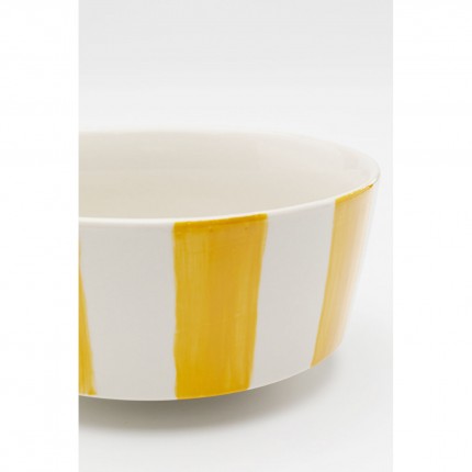 Kommen Cocina geel en wit Ø14cm (4/set) Kare Design