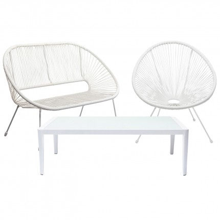 Tuinmeubilair Acapulco Tiki (3/set) wit Kare Design