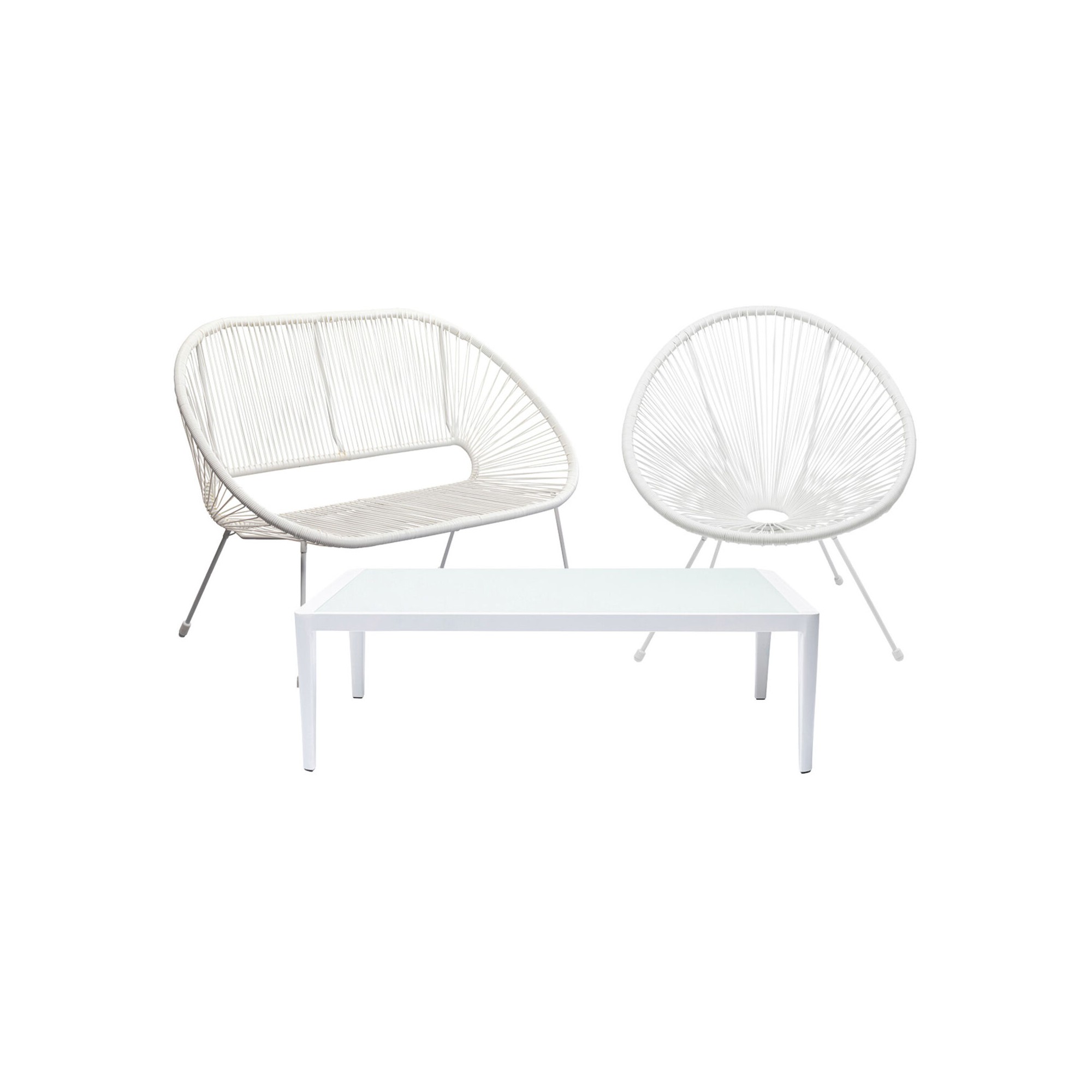 Tuinmeubilair Acapulco Tiki (3/set) wit Kare Design