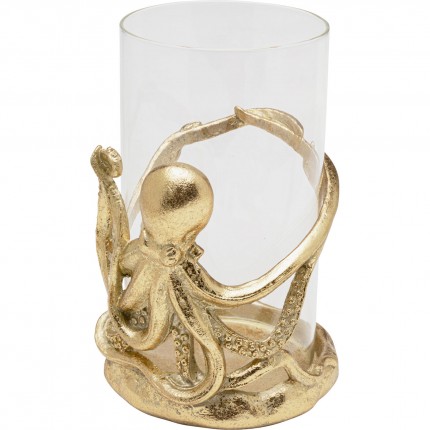 Kandelaar octopus 19cm goud Kare Design