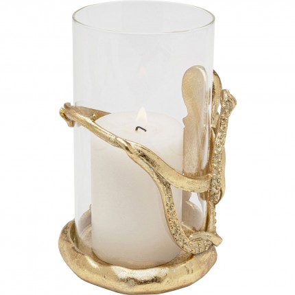 Kandelaar octopus 19cm goud Kare Design
