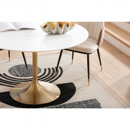 Eettafel Invitation Ø120cm wit en goud Kare Design