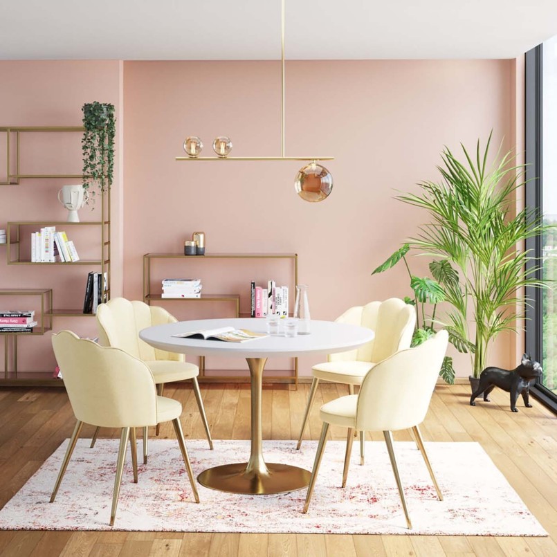 Wit en goud design tafel - Uitnodiging - Kare Design