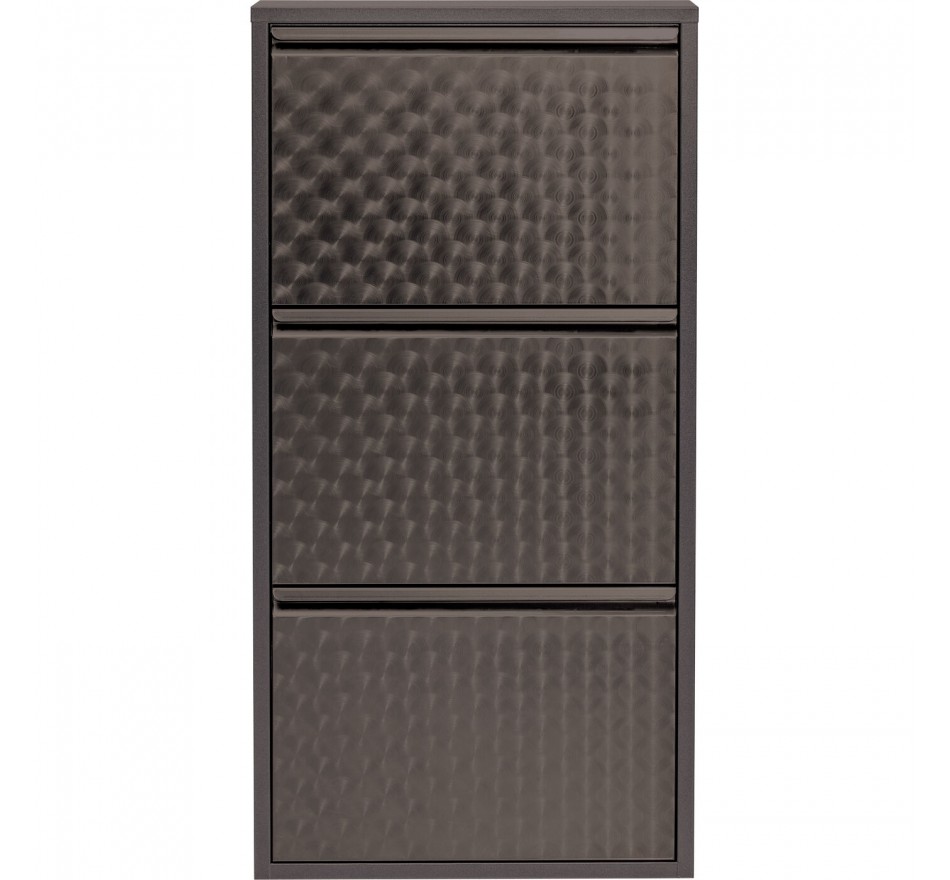Shoe Container Caruso Silver brushed 3 drawers Kare Design Shoe Container Caruso Silver brushed 3 drawers Kare Design