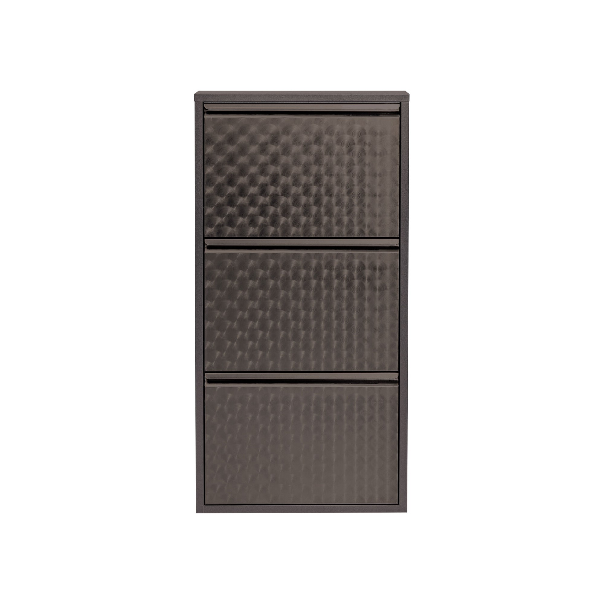 Shoe Container Caruso Silver brushed 3 drawers Kare Design