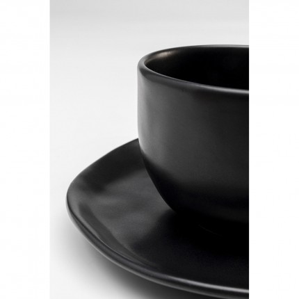 Koffiekoppen Organic zwart (4/set) Kare Design