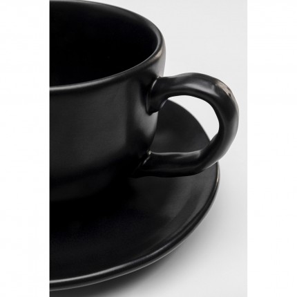 Koffiekoppen Organic zwart (4/set) Kare Design