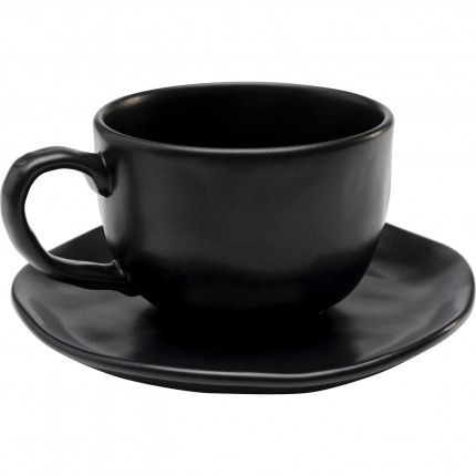 Koffiekoppen Organic zwart (4/set) Kare Design
