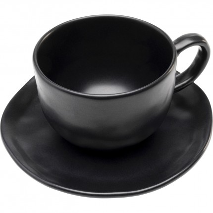Koffiekoppen Organic zwart (4/set) Kare Design