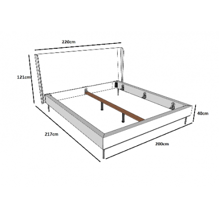 Bed Audrey fluweel oker Kare Design