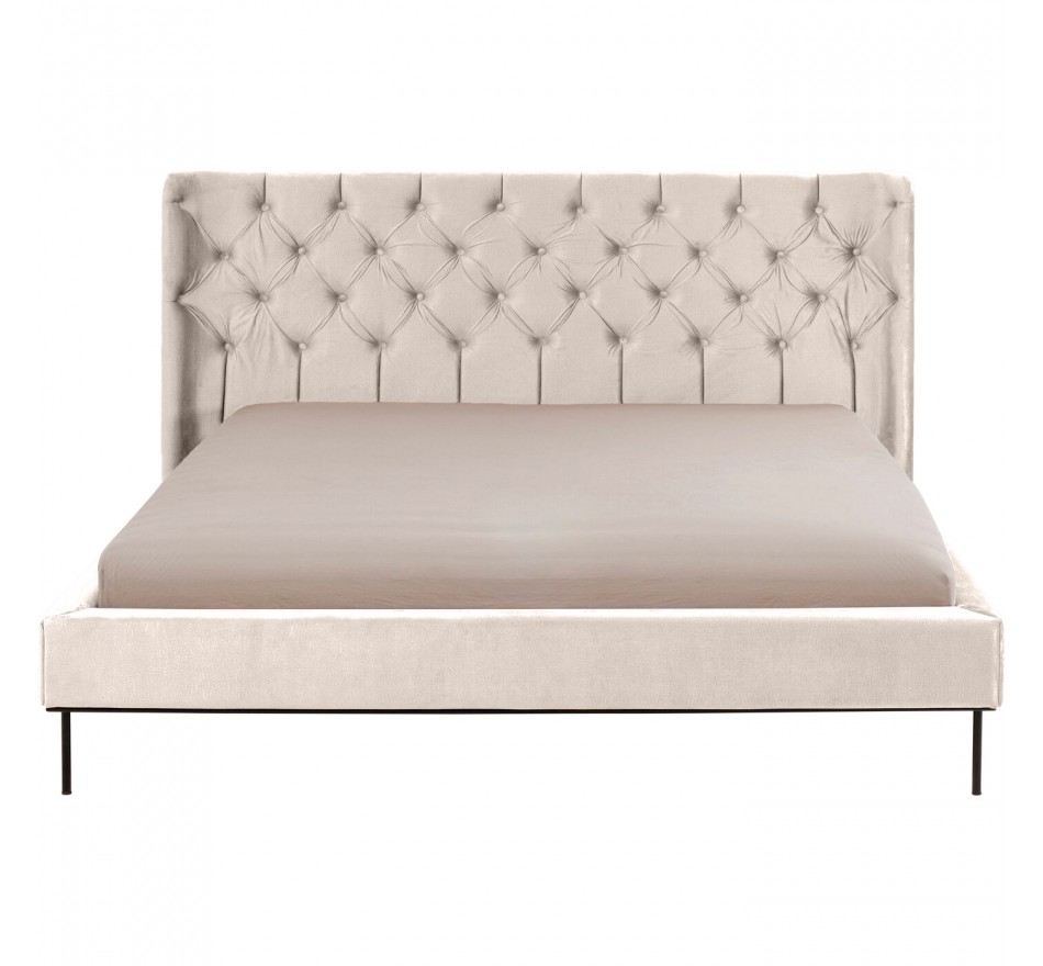 Bed Audrey fluweel creme Kare Design Bed Audrey fluweel creme Kare Design