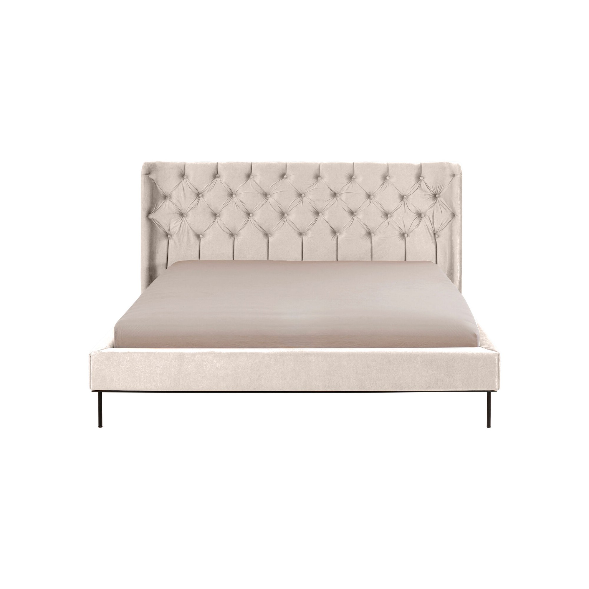 Bed Audrey fluweel creme Kare Design