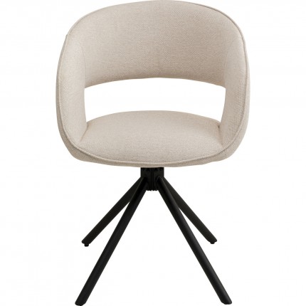 Draaistoel met armleuningen Gina zwart Kare Design