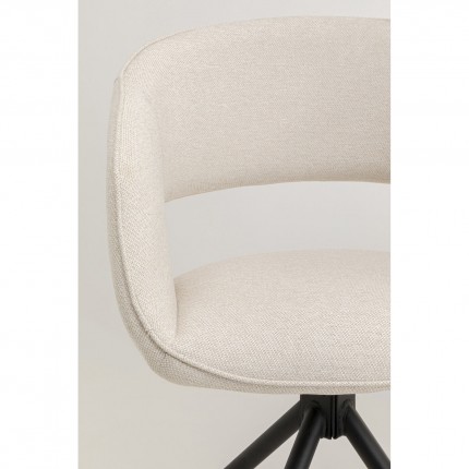 Draaistoel met armleuningen Gina zwart Kare Design