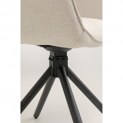 Draaistoel met armleuningen Gina zwart Kare Design